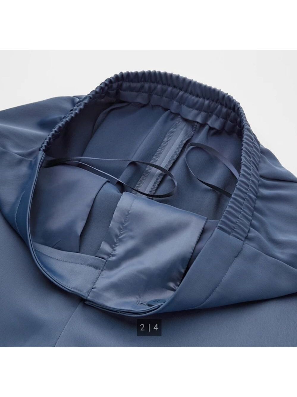 Uniqlo Satin Relaxed Straight Pants - Picture 2 of 5